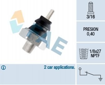 Датчик тиску оливи FAE 12180 (фото 1)