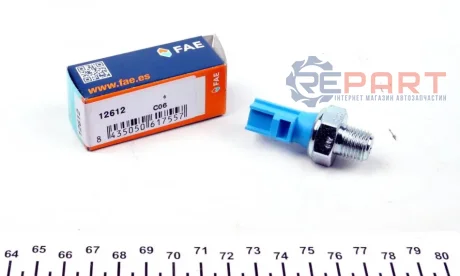 Датчик тиску масла (0,6Бар, 1 pin, синій) FORD MONDEO III, TRANSIT 2.0D/2.2D/2.4D 01.00-03.07 FAE 12612