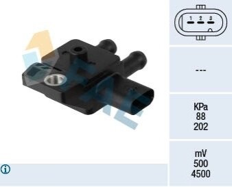 Датчик тиску вихлопних газів BMW 3(E90/F30/F80)/5 (F10)/7 (F01/F02/F03/F04)/X3 (F25)/X5 (E70) 04- FAE 16144 (фото 1)