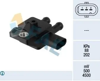 Датчик давления выхлопных газов BMW 3(E90/F30/F80)/5 (F10)/7 (F01/F02/F03/F04)/X3 (F25)/X5 (E70) 04- FAE 16144