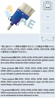 Датчик положения педали тормоза FAE 24848
