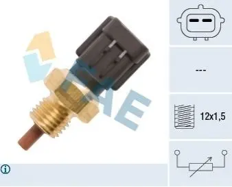 Датчик температури вхідного повітря MITSUBISHI ASX, GALANT VIII, L200, L200 / TRITON, LANCER VII, LANCER VIII, OUTLANDER II, PAJERO CLASSIC, PAJERO II, PAJERO III, PAJERO IV 1.3-3.2D 12.90 FAE 33181