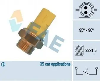 Термовимикач, вентилятор радіатора FAE 36330 Купити в Україні