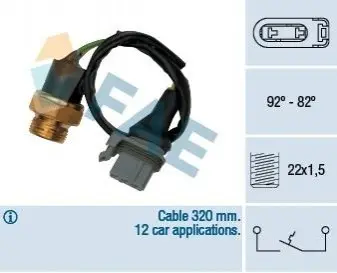 Термовимикач, вентилятор радіатора FAE 37510