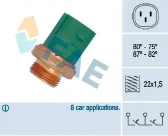 Термовимикач, вентилятор радіатора FAE 38165