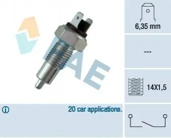 Перемикач, ліхтар заднього ходу FAE 40240