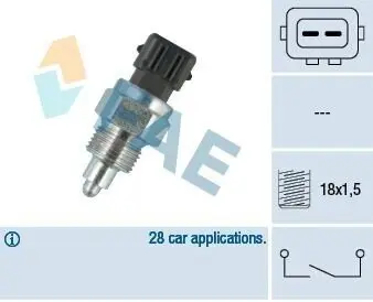 Вимикач світла задній хід VW LT 28-35 I, LT 40-55 I 12.78-06.96 FAE 40661