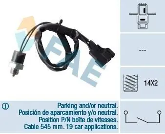 Вимикач світла задній хід MAZDA 323 C V, 323 F V, 323 III, 323 P V, 323 S V, MX-5 I, MX-5 II 08.85-10.05 FAE 40985