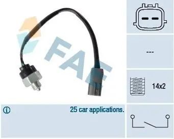 Вимикач світла задній хід MAZDA 2, 3, 323 F VI, 323 S VI, DEMIO, PREMACY 09.98-06.15 FAE 40988 Купити в Україні