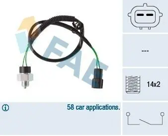 Вимикач світла задній хід MAZDA 3, 323 F VI, 323 S VI, 5, 6, 626 V, MPV II, PREMACY 05.97 FAE 41281