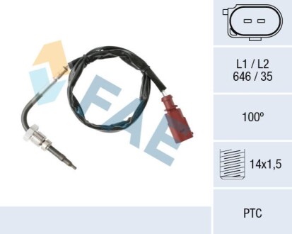 Датчик температури ВГ VW Tiguan 2.0 TDI 07-18 FAE 68002 (фото 1)