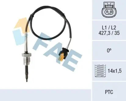 Датчик, температура відпрацьованих газів FAE 68023