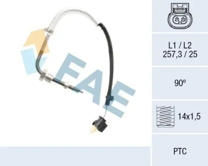 Датчик, температура відпрацьованих газів FAE 68031