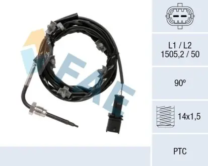 Датчик, температура відпрацьованих газів FAE 68088