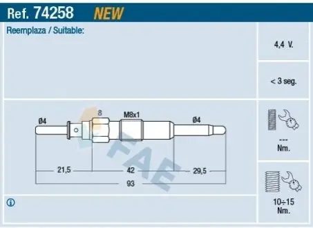 Автозапчасть FAE 74258