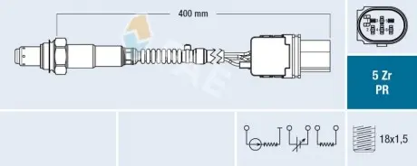 Лямбда зонд Honda Accord VIII/Civic IX/X/CR-V IV/V 1.6-2.2 i-DTEC 07- замінено на 0 281 004 801 FAE 75123