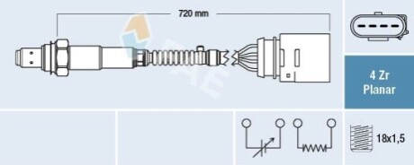 Лямбда-зонд FAE 77204 (фото 1)