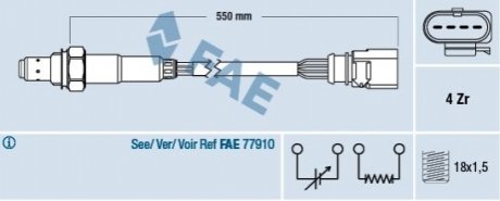 Лямбда-зонд FAE 77439
