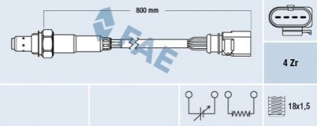 Лямбда-зонд AUDI VW FAE 77591