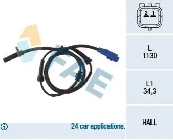 Датчик ABS FAE 78034
