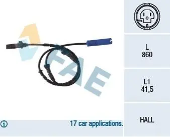 Датчик ABS (задній) BMW 5 (E39) 95-03 FAE 78046
