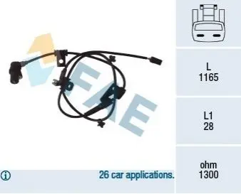 Датчик ABS FAE 78078