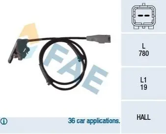 Датчик ABS FAE 78080