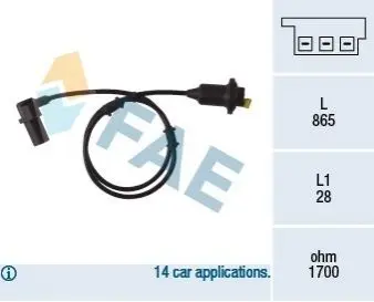 Датчик ABS FAE 78082