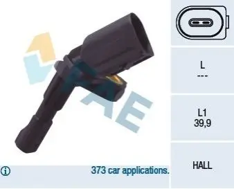 Датчик ABS (задній) Audi A3/VW Golf V 1.2-2.0 TFSI/TDI 03- (L) FAE 78102