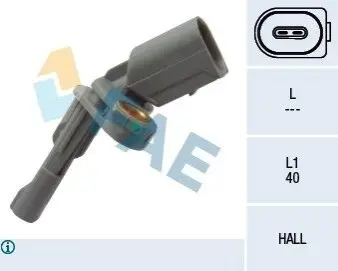 Датчик ABS (задній) Audi Q3/Skoda SuperB/VW Golf/Jetta/Passat/Sharan/Touran 06- (R) FAE 78126
