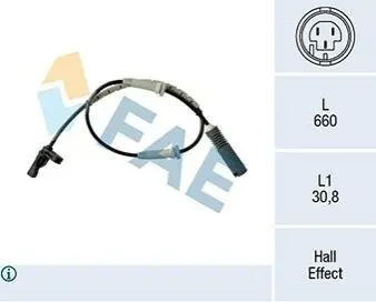 Датчик ABS (передній) BMW 3 (E90/E91)/1 (E81/E87) 05-12 FAE 78183