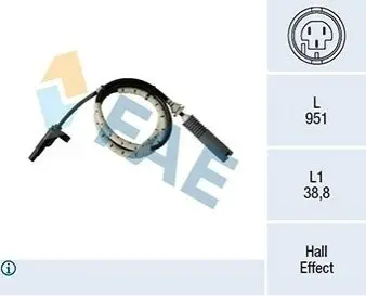 Датчик ABS (задній) BMW 3 (E90/E91/E92/E93) 04-13/Skoda Fabia 05-07 FAE 78185