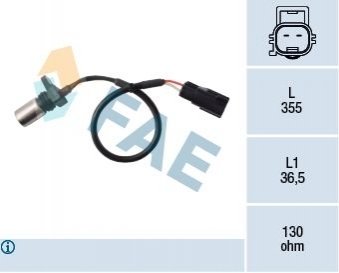 Датчик оборотов коленвала - (12755997, 31331754) FAE 79410