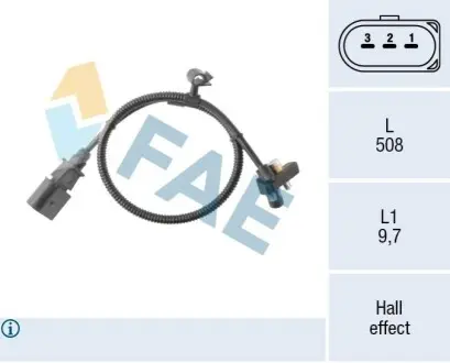 Датчик положения коленвала VW Caddy II 1.4 95-04 FAE 79495