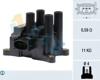 Котушка запалювання Ford Tourneo Connect/Transit Connect 1.8 16V 02-13 FAE 80214