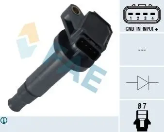 Котушка запалювання Toyota Avensis/Yaris 1.0-1.6 00 FAE 80282