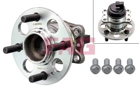 Комплект підшипника колеса задн HYUNDAI I10 II 1.0/1.0LPG/1.2 08.13 FAG 713626840
