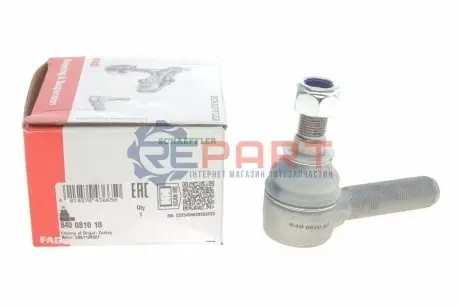 Фото 1 — Наконечник тяги рульової (R) MB100/Ford Transit -92 (Etalon поперечна тяга) FAG (840 0810 10) Фото Наконечник тяги рульової (R) MB100/Ford Transit -92 (Etalon поперечна тяга) FAG (840 0810 10) зображення 1