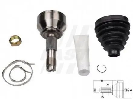 ШРУС FIAT DUCATO 06> наружн 15/17Q LOCK INNER FAST FT25080K