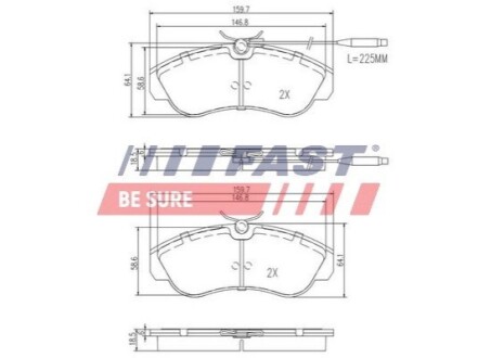 Колодки гальм.Citroen Jumper/Fiat Ducato/Peugeot B FAST FT29012