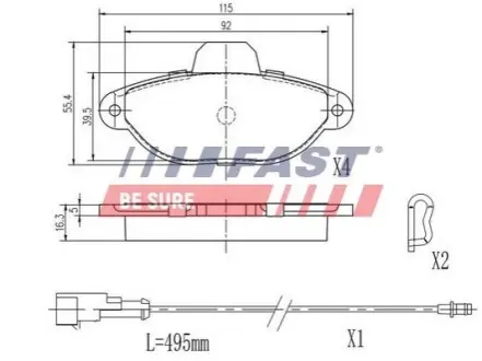 Тормозные колодки.) FAST FT29051