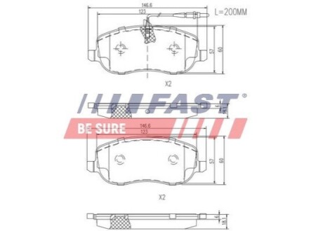 Тормозные колодки.) FAST FT29128