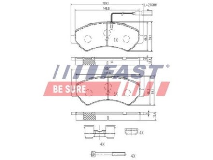 Колодки гальмівні FAST FT29152