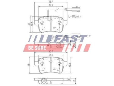 Тормозные колодки.) FAST FT29168