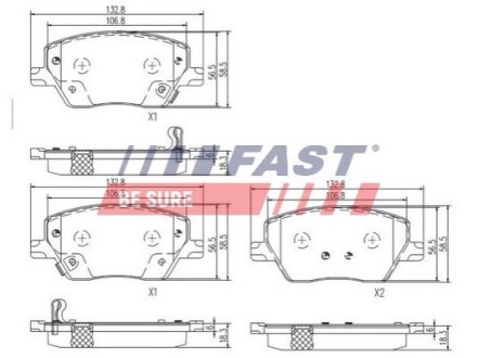 Колодки гальмівні перед Fiat Tipo 16- FAST FT29169