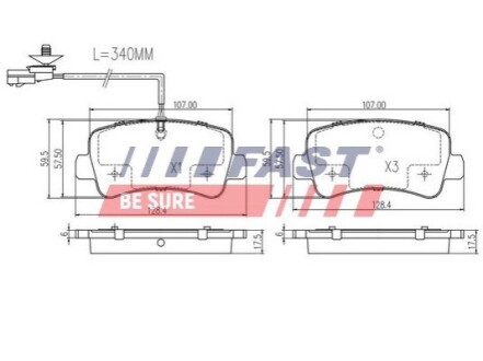 Колодки гальмівні FAST FT29538