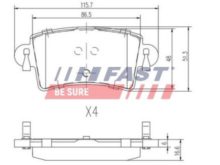 Колодки Тормозные Renault Master 98 Зад FAST FT29541