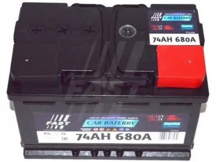 Акумуляторна батарея 74Ah/680A (278x175x190/+R/B13) FAST FT75208