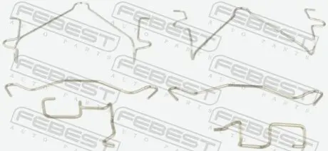 Фото Комплектуючі гальмівних колодок FEBEST (0403K94WF) зображення 1