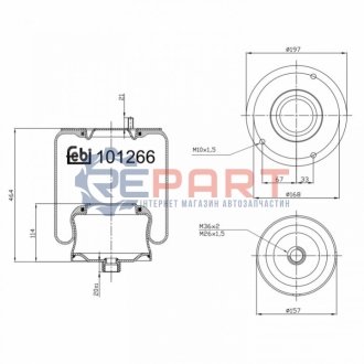 Пневмопідвіска FEBI BILSTEIN 101266